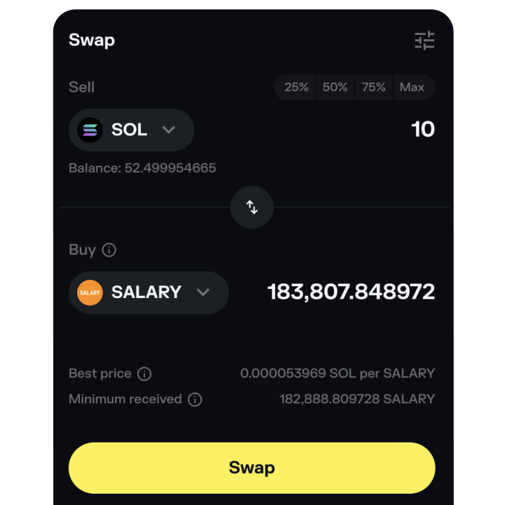 Swap interface